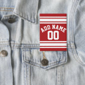 名前と番号を付けたスポーツジャージー 缶バッジ (インサイチュ)