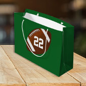 名前と番号を持つサッカーフィールド抱き枕 ラージペーパーバッグ