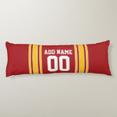 名前と番号を持つスポーティチームジャージー ボディピロー (裏面)