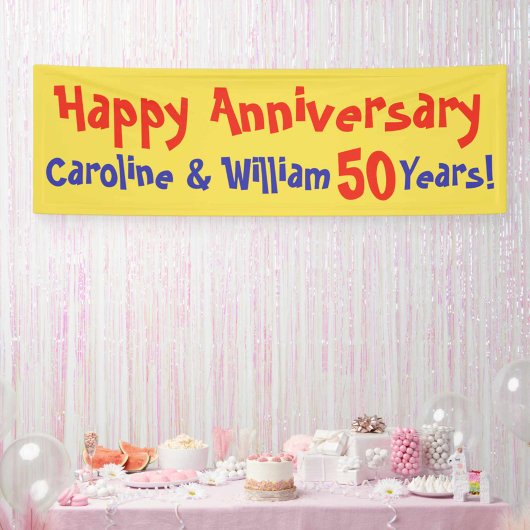 名前と番号を持つ記念日バナー 横断幕