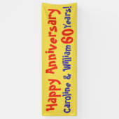 名前と番号を持つ記念日バナー 横断幕 (縦)