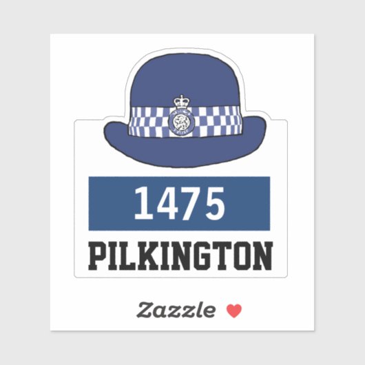 名前と番号を持つWPC警察帽 シール (シート)