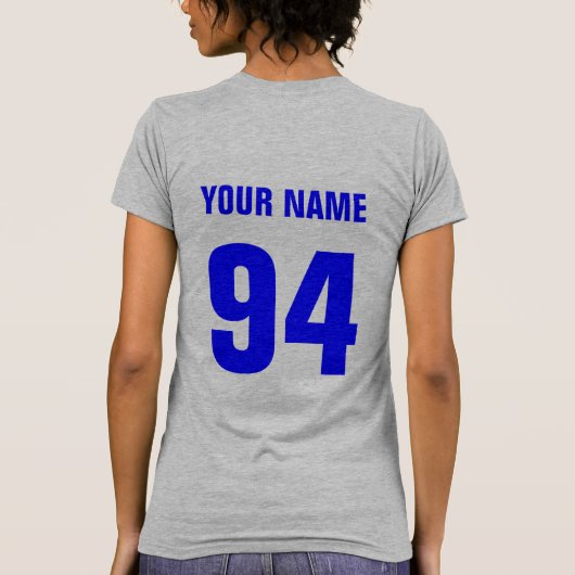 名前と番号ケベック・ホッケーロゴTシャツシャーシー Tシャツ (裏面)