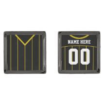 名前と番号サッカージャージーのカフスリンク