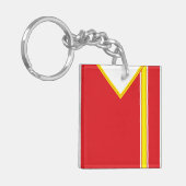 名前と番号サッカージャージーキーリング、サッカー キーホルダー (正面左)