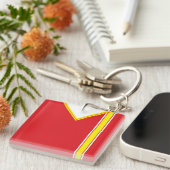 名前と番号サッカージャージーキーリング、サッカー キーホルダー (正面右)