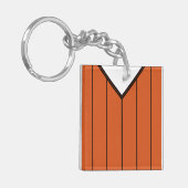 名前と番号ジャージーキーリング、サッカー、サッカー キーホルダー (正面左)