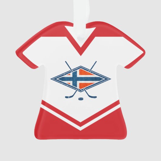名前と番号ジャージーノルウェーロゴオーナメント オーナメント (正面)