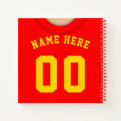 名前と番号ヴィンテージサッカージャージーノート ノートブック (裏面)