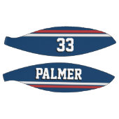 名前と番号付き青と赤のスポーツジャージー バスケットボール (パネル)