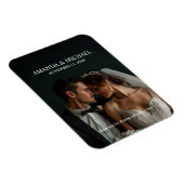 名前と結婚式の日付入りフォトギフト マグネット (右側)