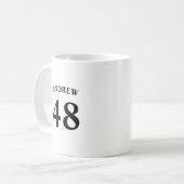 名前と背番号のカスタマイズ  コーヒーマグカップ (正面左)
