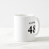 名前と背番号のカスタマイズ コーヒーマグカップ (正面右)