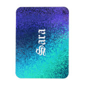 名前と色合いをBlue Premium Magnetでパーソナライズ マグネット (縦)