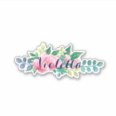 名前と花Peonies Bohemia シール (正面)