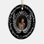 名前と詩を持つフォトメモリアル セラミックオーナメント (右)