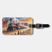 名前と詳細の追加 – 砂漠の蒸気列車 ラゲッジタグ (正面横)