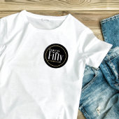 名前と50 & Fearlessブラックエレガントモダンのカスタム 缶バッジ