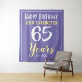 名前と65歳の誕生日タペストリー タペストリー (インサイチュ)