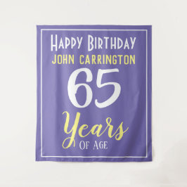 名前と65歳の誕生日タペストリー タペストリー