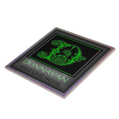 名前と「ウェルカムホーム」タイル付きDモノグラム タイル (側面)