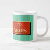 名前と〔占星術の〕十二宮図のサインBarbara Aries ジャンボコーヒーマグカップ (右)