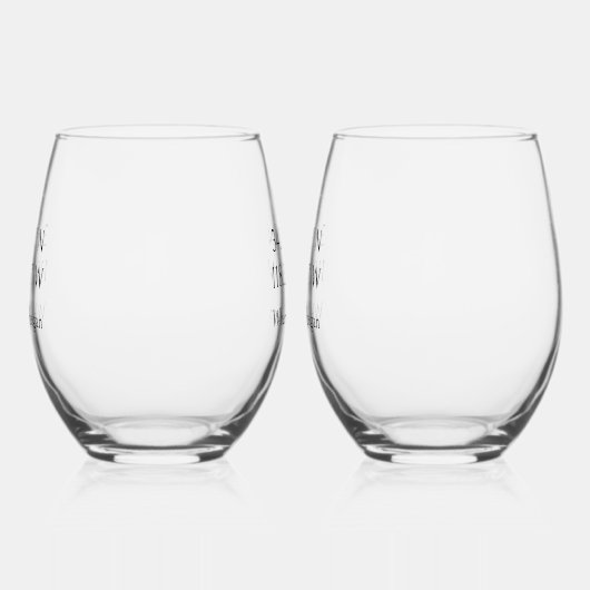 名前とGPS座標パーソナライズされた ステムなしワイングラス (左)