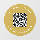 名前とWebサイトの追加QRコードカスタム色 ウィンドウサイン (シート)