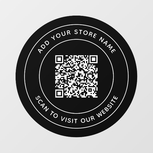 名前とWebサイトの追加QRコードカスタム色 ウィンドウサイン (シート)