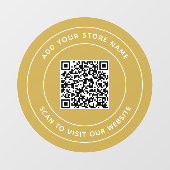 名前とWebサイトの追加QRコードカスタム色 ウィンドウサイン (シート)