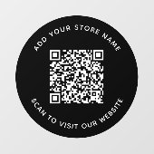 名前とWebサイトの追加QRコードカスタム色 ウィンドウサイン (シート)