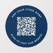 名前とWebサイトの追加QRコードカスタム色 ウィンドウサイン (シート)