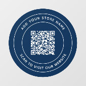 名前とWebサイトの追加QRコードカスタム色 ウィンドウサイン (シート)