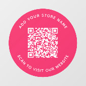 名前とWebサイトの追加QRコードカスタム色 ウィンドウサイン (シート)