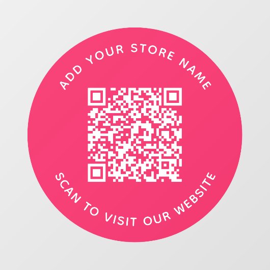 名前とWebサイトの追加QRコードカスタム色 ウィンドウサイン (シート)