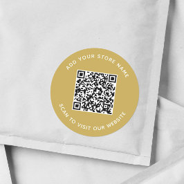 名前とWebサイトの追加QRコードカスタム色 ラウンドシール