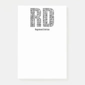 名前によって登録されている栄養士RDを個人化して下さい ポストイット (正面)