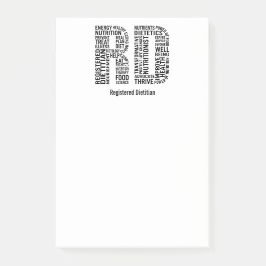 名前によって登録されている栄養士RDを個人化して下さい ポストイット (正面)