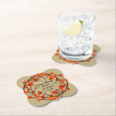 名前に一致する感謝祭の秋のブラケットを追加 ペーパーコースター (インサイチュ)