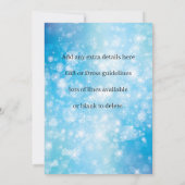 名前に一致するMerry Christmas Blueパーティー招待の追加 招待状 (裏面)