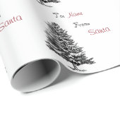 名前に出入するクリスマスのマツカスタム ラッピングペーパー (ロールコーナー)