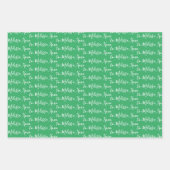 名前に合わモダンせて、緑、赤、黒 ラッピングペーパーシート (正面3)