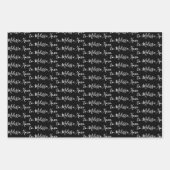 名前に合わモダンせて、緑、赤、黒 ラッピングペーパーシート (正面2)