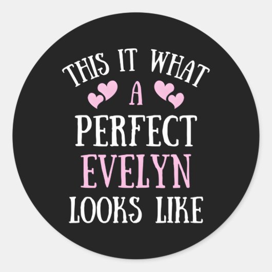 名前に最適なエブリン ラウンドシール (正面)