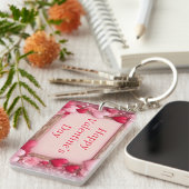 名前に署名バレンタインのキーチェーンギフト キーホルダー (正面右)