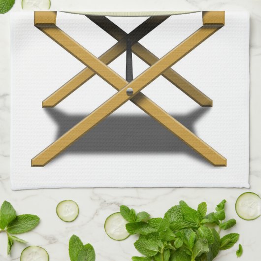 名前のあなたの選択のディレクター椅子のデザイン キッチンタオル (折り畳み)