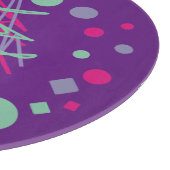 名前のおもしろいキッチンメドレピンクパープルティール(緑がかった色)シェイプ カッティングボード (角)