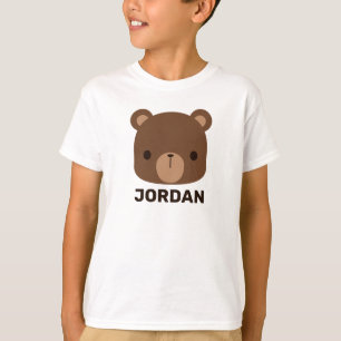 名前のかわいい小さな茶色パーソナライズされたの熊 Tシャツ