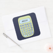 名前のかわいい計算機名のテンプレートを追加 スクエアシール (封筒)