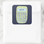 名前のかわいい計算機名のテンプレートを追加 スクエアシール (バッグ)